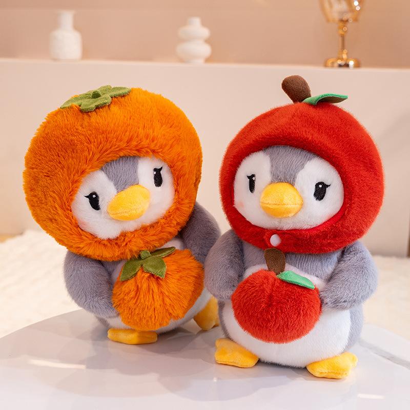 Cute Cartoon Simulated Fruit Penguin Doll Children Holding Sleeping Doll Birthday Gift Plush Toy Doll