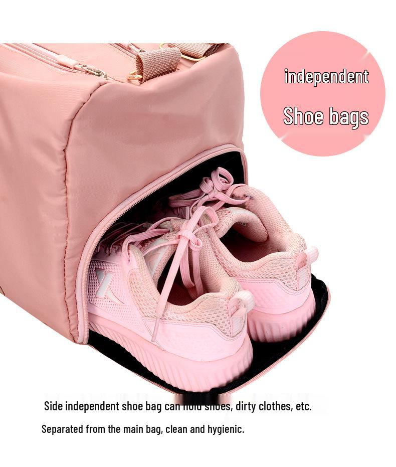 Women's Lightweight Travel Bag with Shoe Compartment - Multifunctional Gym Bag with Wet/Dry Separation