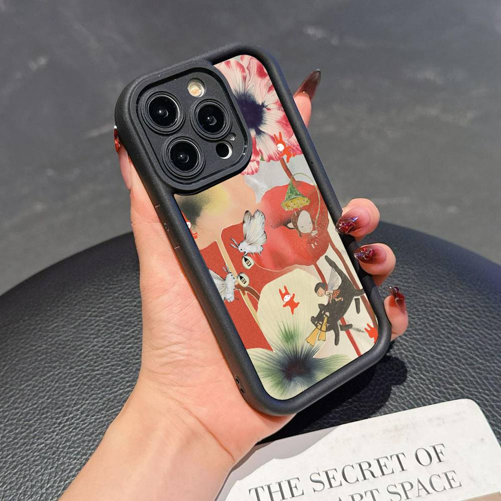 

Китайский Шик Мозаика Граффити Зеленый Ротанг Чехол для Телефона Для iPhone 17 16 15 14 13 12 11 Pro Plus Max Мягкий ТПУ Лестница Объектив Мягкое Покрытие iPhone 17