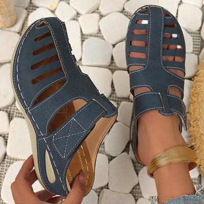 Sandały damskie Slip On Obcasy Sandały Letnie Koturny Buty Damskie Kapcie Sandały na Obcasie Koturny Zapatos Mujer Obuwie Letnie
