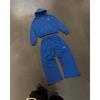 Completo Felpa con Cappuccio e Zip Oversize da Donna con Pantaloni Jogger Coordinati Grigio Blu Streetwear Casual Manica Lunga Outfit Invernale