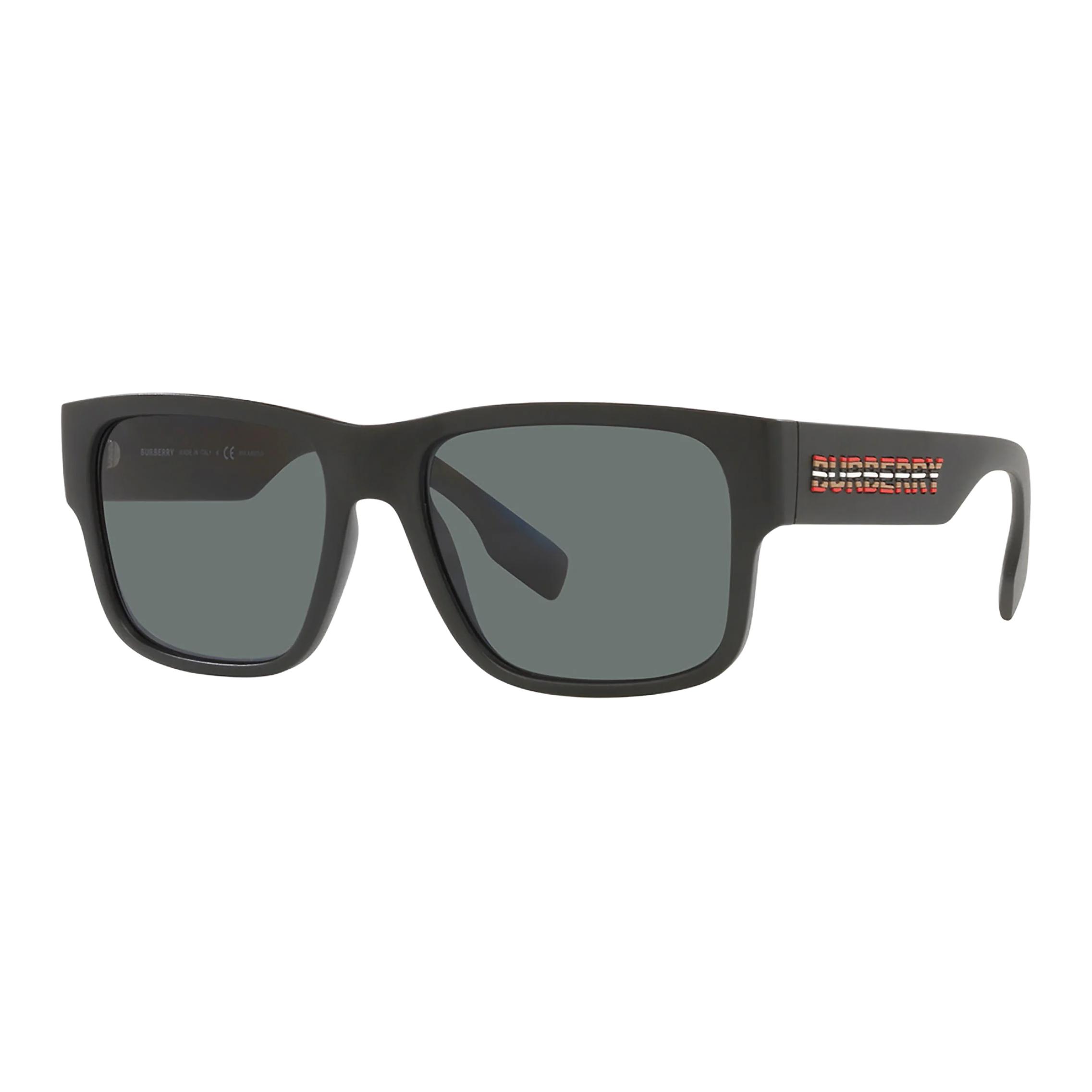 

Burberry 4358 Iconic Collection Square Sunglasses Unisex sunglasses Black 0BE4358-346481 Eyeglass Case+Box (White/Brown Edition Random)
