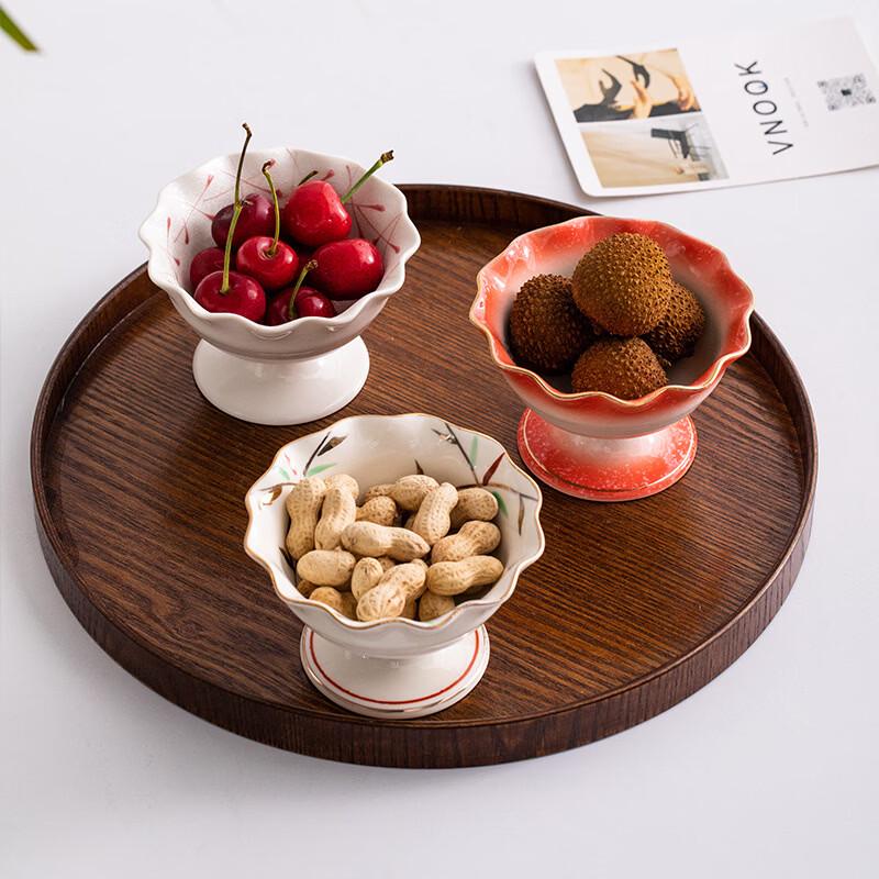 Japanese Ceramic High-Foot Serving Bowl