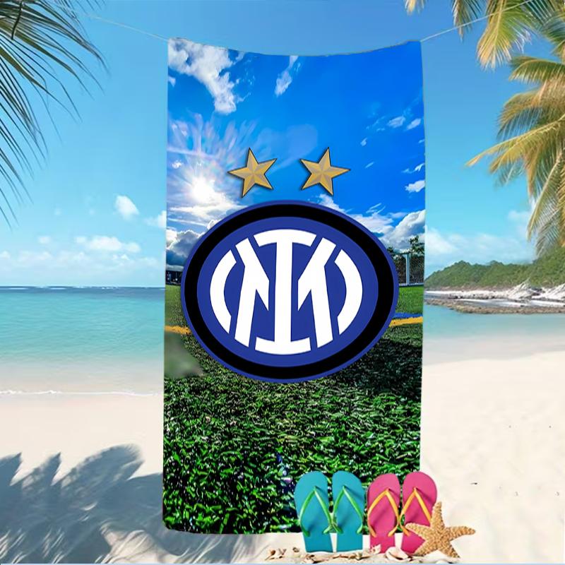 Beach Towel with FC Inter Milan logo Pattern - soft,absorbent,machine washable Lightweight&Modern,swimming,Travel Essentials