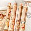 4 stuks Cartoon schattige Capybara uitwisbare gelpennen Kawaii snel drogend schrijven Soepele elegante neutrale pennen Esthetische briefpapier