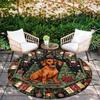 Corgi Pattern Round rug,Carpet Rug for Living Room Bedroom Playroom ,Non-slip Floor Mat,Holiday Gifts and Birthday Gifts.
