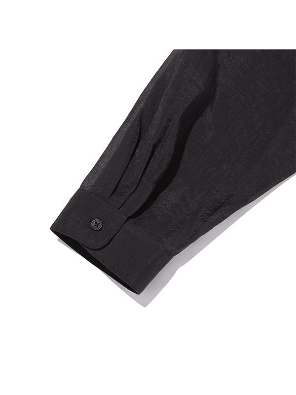 KIRSH Waist Drawstring Loose Fit Shirt [Black]