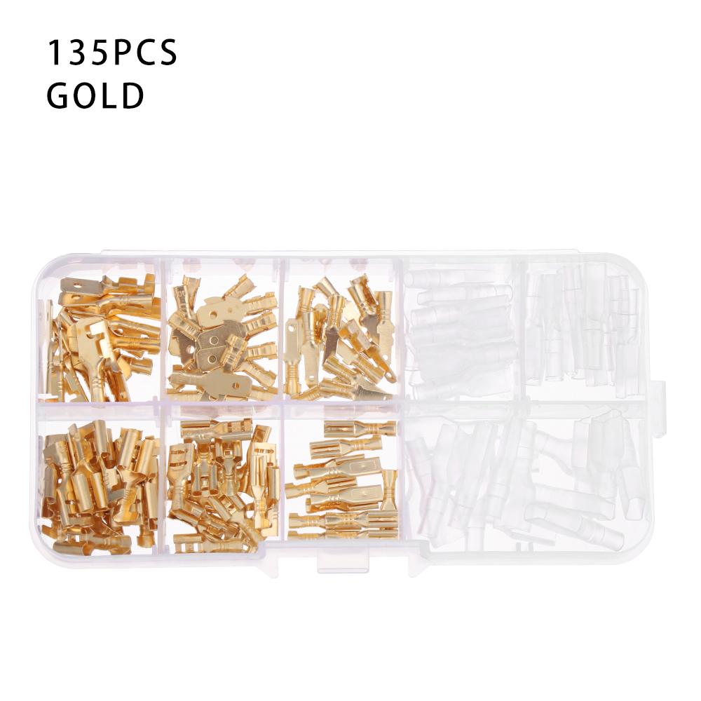 120/135/270/360PCS 2.8/4.8/6.3mm Male Female Electrical Terminals Connector Wire Connectors Plug Spring Insert Spade