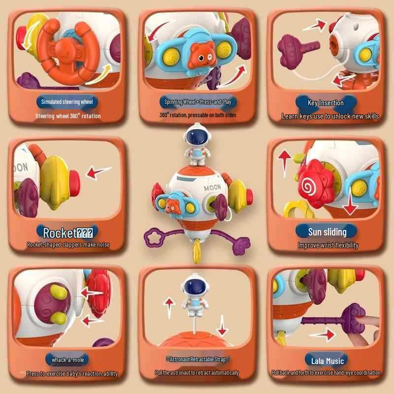 Cross-Border Montessori Baby Spinner: Educational Grab Ball & Sensory Toy for Children