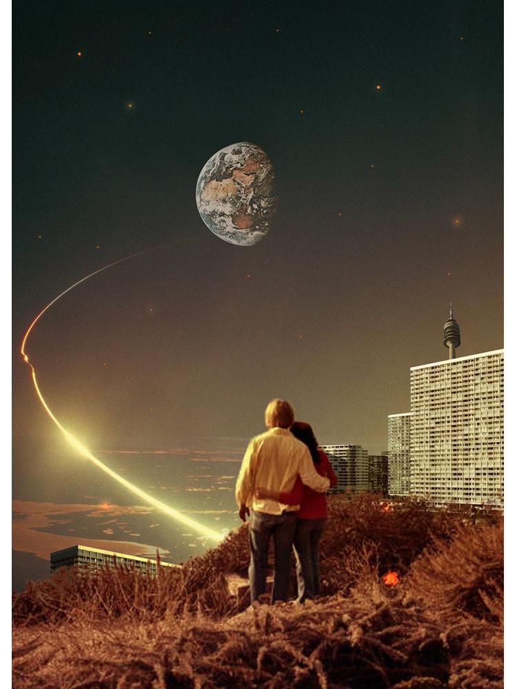 Vinatge Space Collage Night Sky Posters Canvas Painting Galaxy Moon Surrealism Wall Art Picture For Living Room Home Decoration