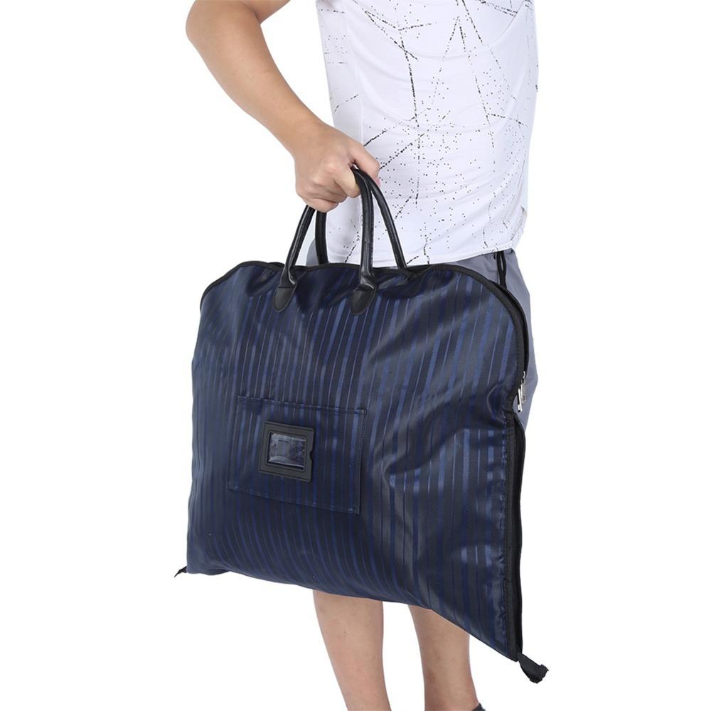 

Black Travel Storage Garment Bag Oxford Fabric Garment Hanging Clothes Protector Business Travel синій