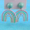 1 Pair Stud Earrings Cute Allergy Free Acrylic Creative Design Rainbow