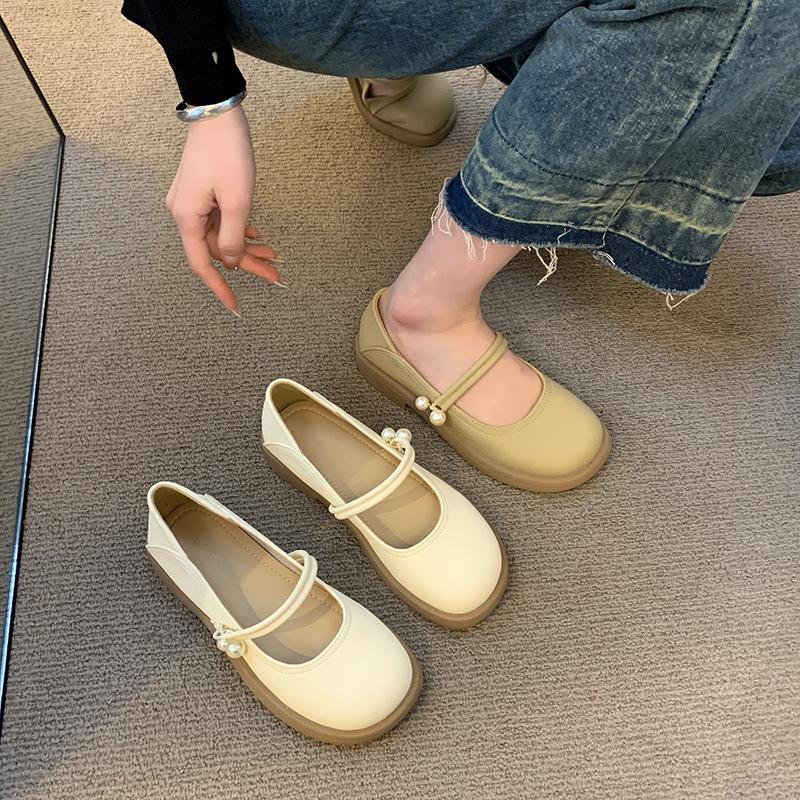 French Mary Jane small leather shoes women's 2025 new spring and autumn with skirt shoes women's single shoes gentle wind evening shoes