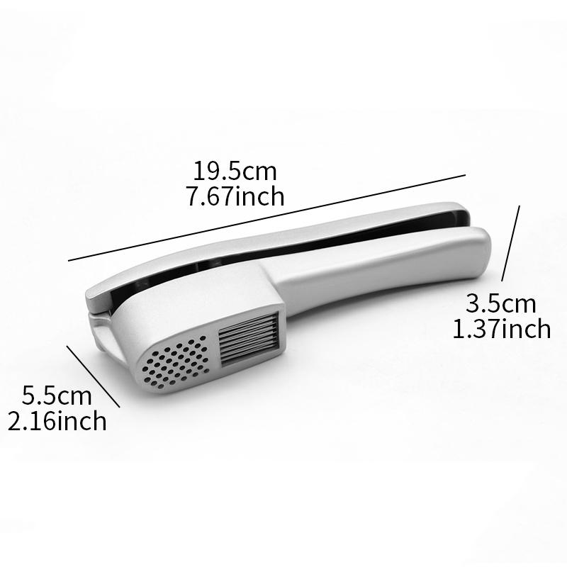 2 In 1 Garlic Press And Garlic Slice Manual Aluminum Alloy Garlic Squeeze Crush with clean tool Dishwasher Safe