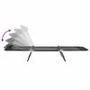 Folding Sun Lounger Black 182 X 55 X 85.5 Cm Textilene