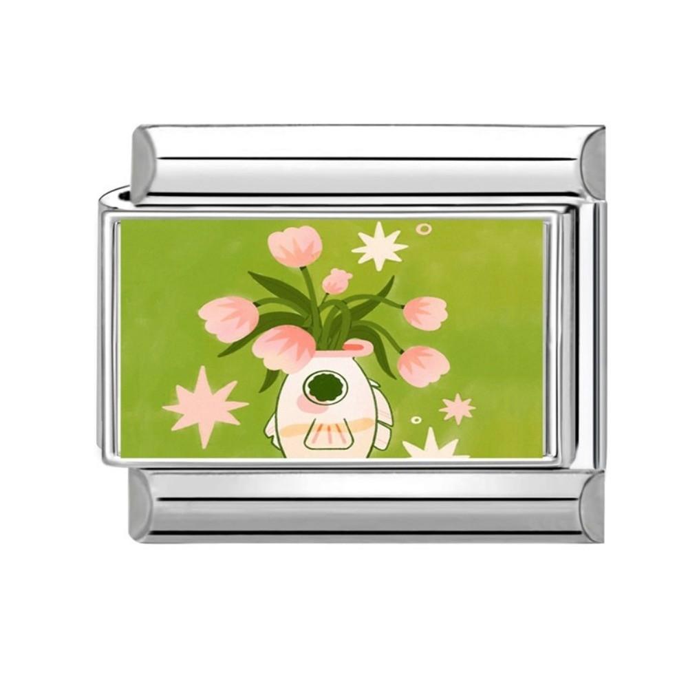 Colorful Charm Italian Links Cartoon Module Bracelet Accessories Charm Bracelet Link For Gifts