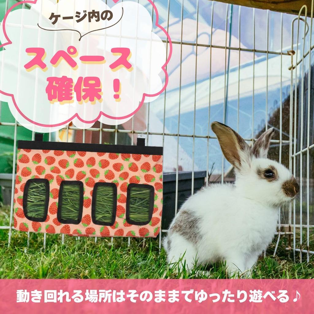 Timothy Pasture Large Guinea Small Animal Feeding Rabbit Container, Rabbit, Container, Capacity, Pig, Chinchilla, Container, (Strawberry)
