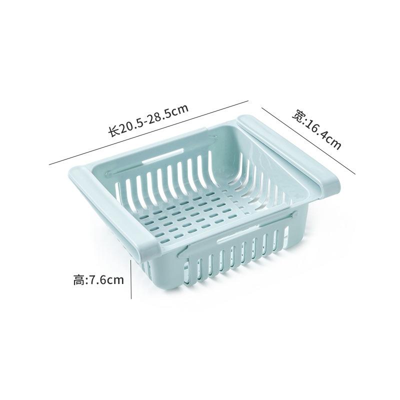 Retractable Refrigerator Storage Basket Living Room Household Storage Box Egg Storage Finishing Box Refrigerator Rack