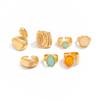 5pcs/7pcs Irregular Chunky Smooth Rings Stackable Retro Metal Ring Opening Rings Set  Female Jewelry