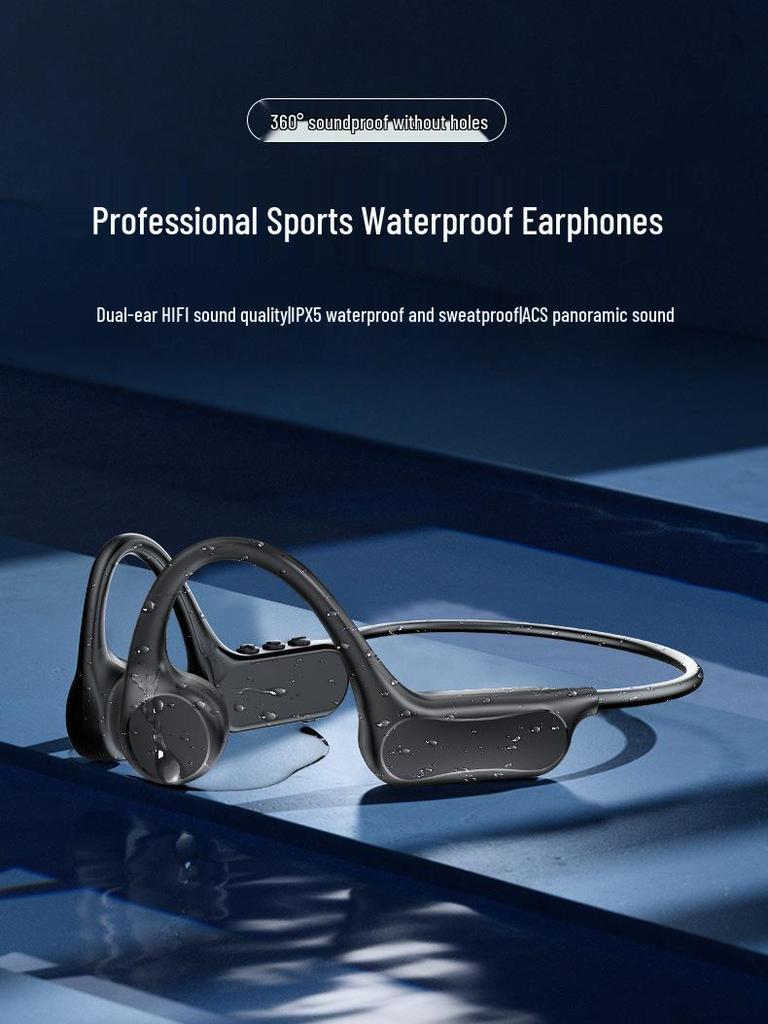 X57 True Bone Conduction Bluetooth Earphones, Waterproof IPX5, Long Battery Life for Running & Cycling