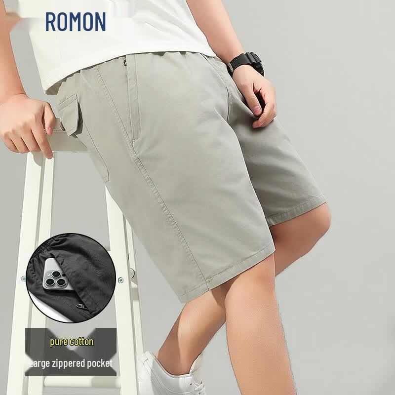 ROMON Men s Loose Fit Summer Cotton Casual Shorts 4XL