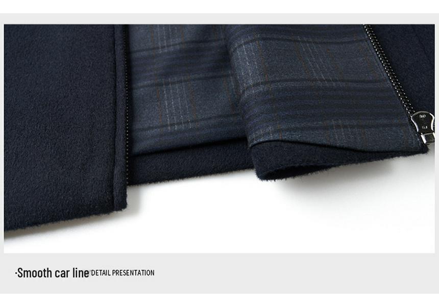 2025 Men's High-End Wool Cashmere Executive Jacket - Stand Collar