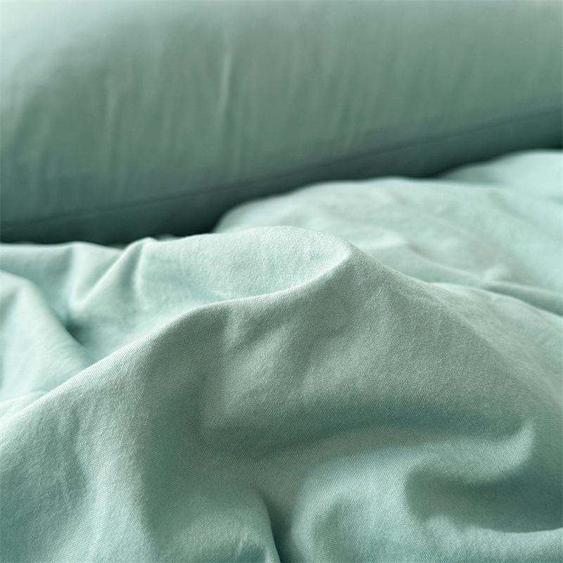 Cotton 4pcs set can sleep naked, super soft pure cotton quilt cover, student dormitory three-piece set, bed sheet, bed hat