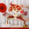Gold Wedding Room Door Decoration Set with Xi Character Stickers