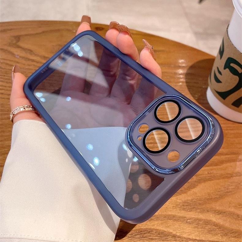 "Ultra-Thin Transparent Anti-Fall Protective Case for iPhone 15 Pro Max - Simple, All-Inclusive Design"