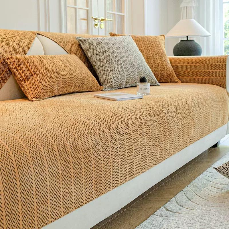 New Chenier Sofa Cushion Anti-Cat Scratch Sofa Cover New  Four-Season Universal Seat Cushion Backrest Cover