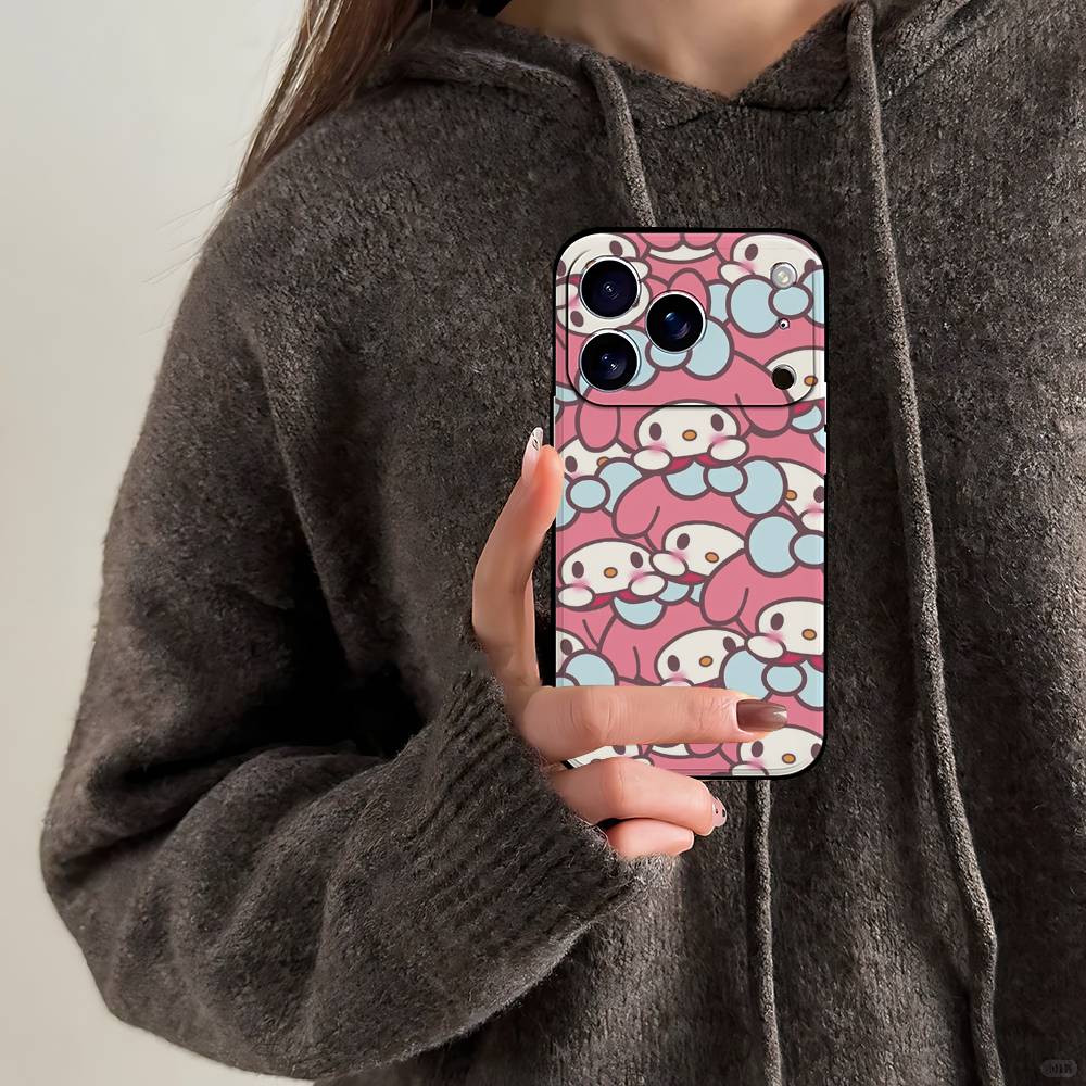 Cute Cartoon M-Melody Phone Case For IPhone 17 15 Pro Max 14 Pro 12 11 13 Mini X XR XS 16 Plus SE Back Cover