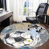 1pc Soccer Ball Office Round Area Rug,  Mat Suitable ForOffice, Under Office Chairs Bedroom Living Room Home Decor, Room Deco