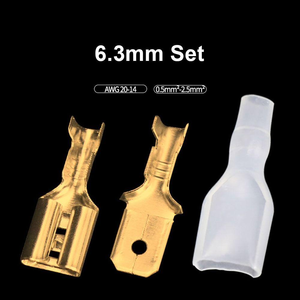 50Pcs 2.8/4.8/6.3mm Spade Terminals Female/Male Crimp Terminals New Wire Connectors