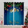 Christmas Snowman Car Curtains European American Style Red Living Room Bedroom Balcony Window Decoration Curtains 2 Panels
