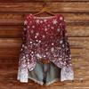 Women's Fashion Round Neck Long Sleeve Pullover Faux Sweater Knitted Pullover Top