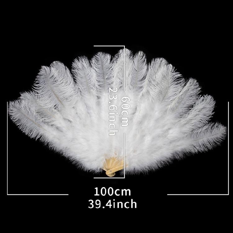 1920s Vintage Feathered Fan Flapper Dance Burlesque Handheld Fan Large Folding Hand Fan Flapper Costume Accessories