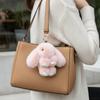 Lovely Play Dead Rabbit Doll Fluffy Plush Rabbit Pendant Rabbit Fur Keychain  Children's Toys