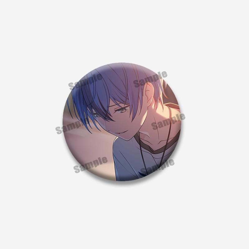Cartoon Figure PJSK Kiritani Tenma Saki Badge Cute Game Character Lapel Pins Round Brooch for Bag Clothes Hat Decor Jewelry Gift