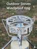 Outdoor Stove Windshield Portable Camping Stove Windproof Ring High-temperature Resistant Camping Picnic Cooking Supplies