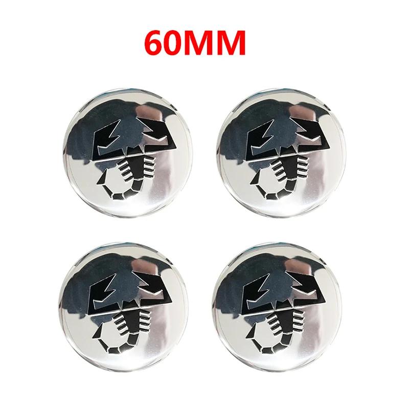 4pcs 65mm 60mm 3D logo car emblem Wheel Center Hub auto Rim refit dust-proof badge covers sticker styling accessories For FIAT