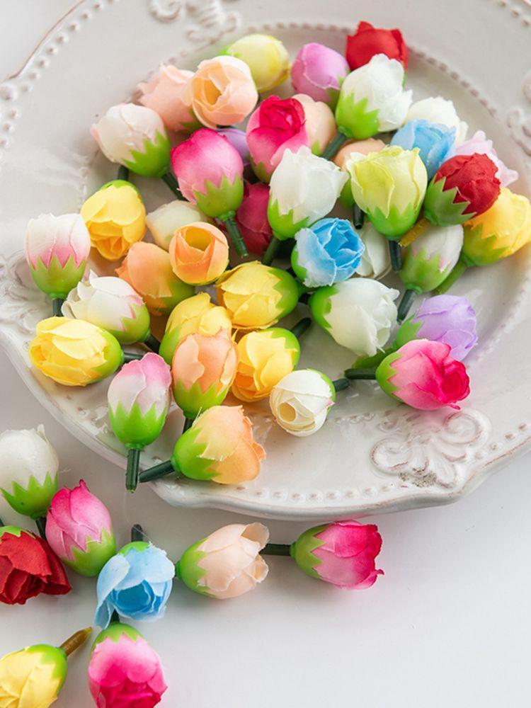 

10/50 шт. Искусственные цветы Шелковая головка розы для дома Рождественский венок Свадебный букет для невесты Вечеринка подарок для DIY Декорация 10pieces