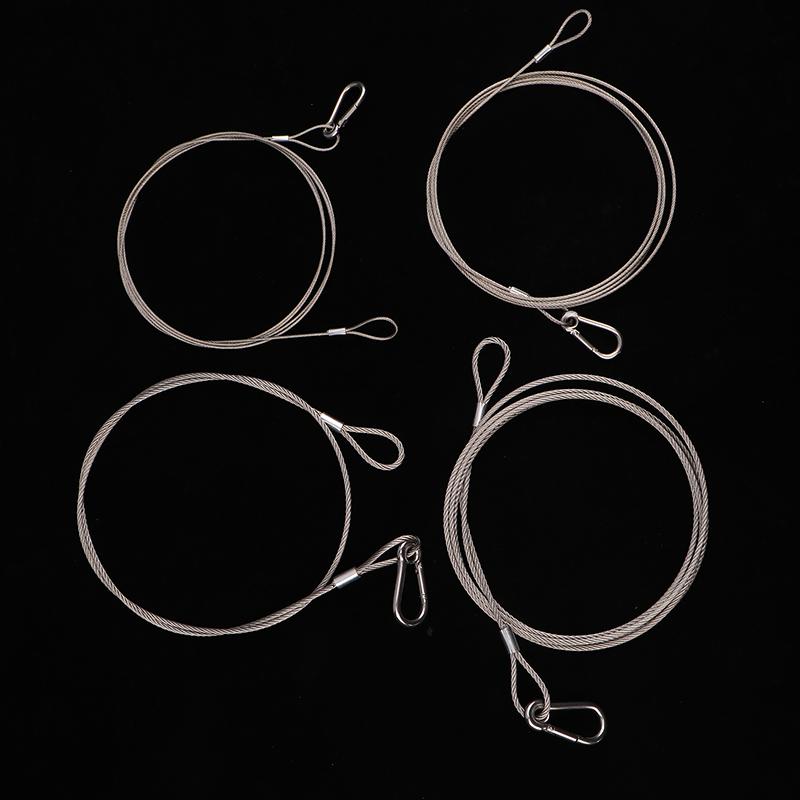 4Pcs/Lot Flexible Thin Black 1.5/2/3Mm Cable Safety Steel Lock Wire Safe Rope Locks Led Par Light Duty Quick Release Pin