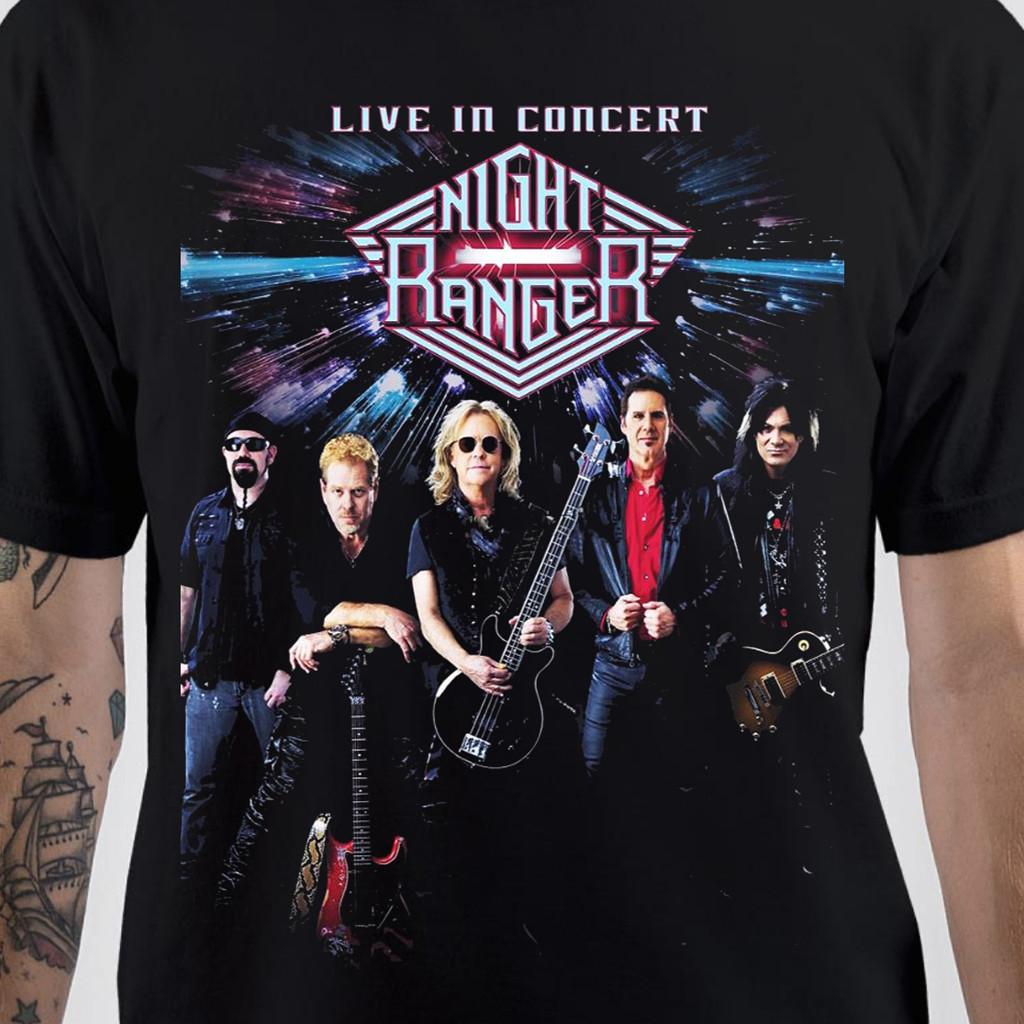 Night Ranger band LIVE IN CONCERT black VTG T-shirt Unisex All sizes XA688 S