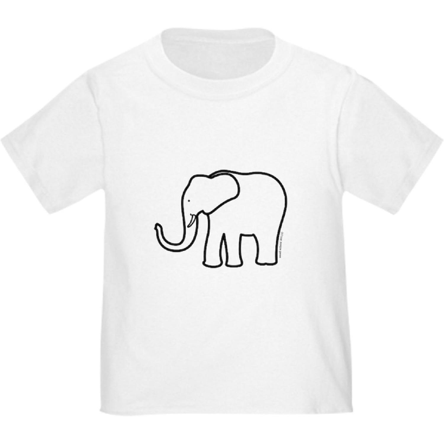 CafePress Elephant (Toddler T Shirt) Cute Toddler Graphic T-Shirt, 100% Cotton S