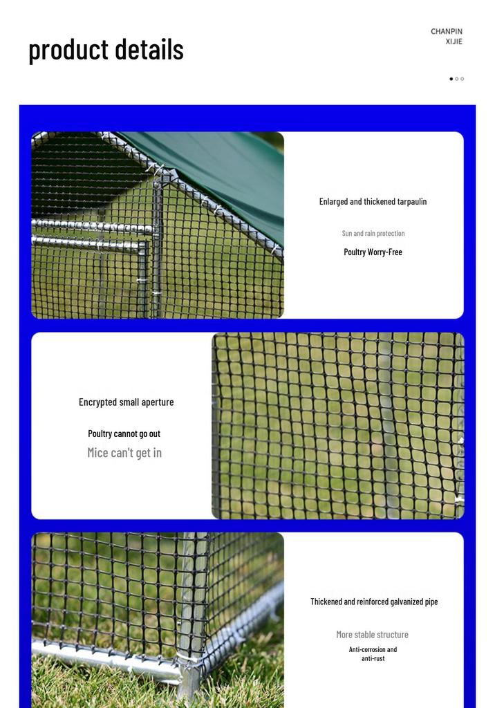 Extra Large Outdoor Chicken Coop & Cage: Rainproof, Sunproof, Multi-Use Shed for Ducks, Geese, and Peacocks