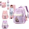 Adorable Labubu Cartoon Backpack For Kids Lightweight And Trendy Design Available In Pink Purple And Blue
