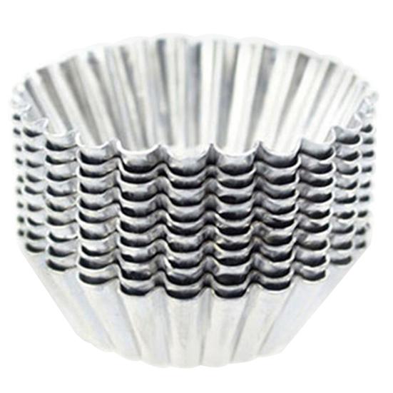 10 Stück Aluminium Eierkuchen Tasse Kuchen Gelee Maker Form Haus Küche Backwerkzeuge