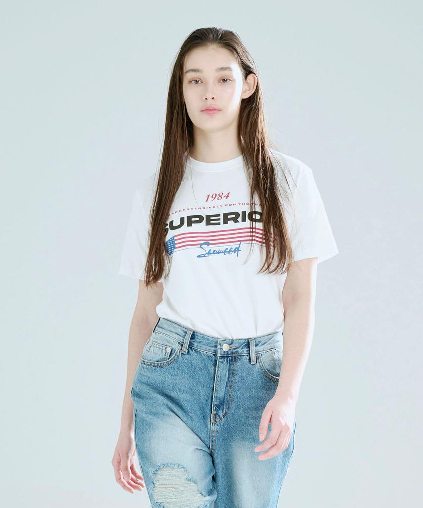 SEONEED Superior Short Sleeve T-Shirt White