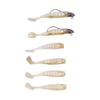 2 Sets Silicone Artificial Fishing Bait with 3D Eyes Soft Fishing Bait for Saltwater FreshwaterGold