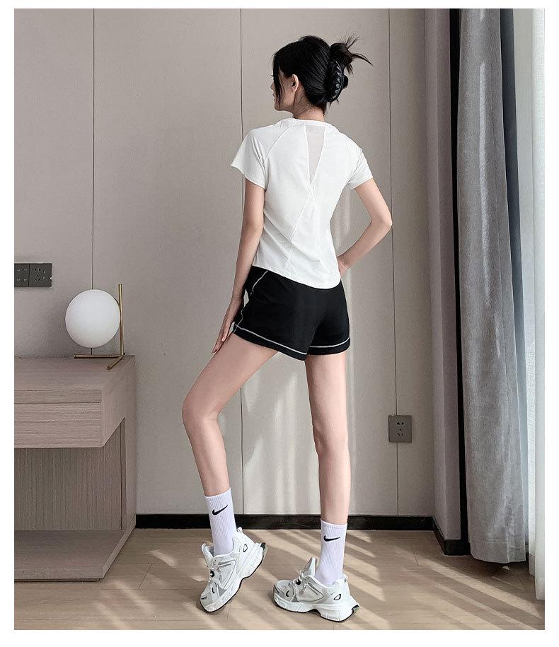 Women's Ice Silk Quick-Dry Summer Fitness Set (T-Shirt & Anti-Exposure Shorts)